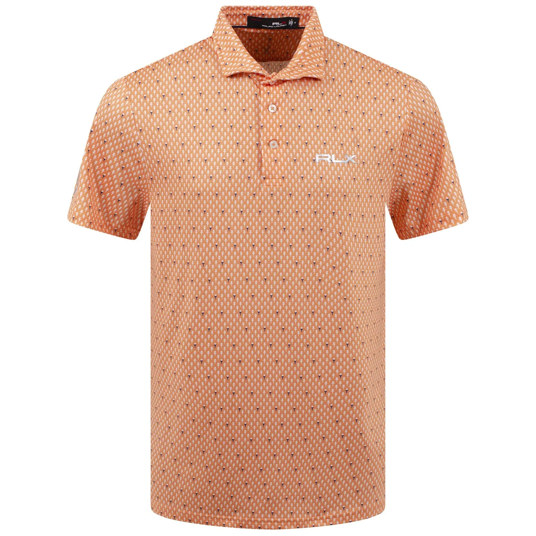 RLX Printed Lightweight Airflow Polo Ball and Tee Classic Peach - SS23