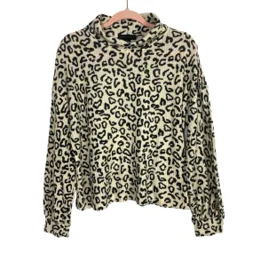 Sanctuary Animal Print Turtleneck Thin Sweater Top- Size M