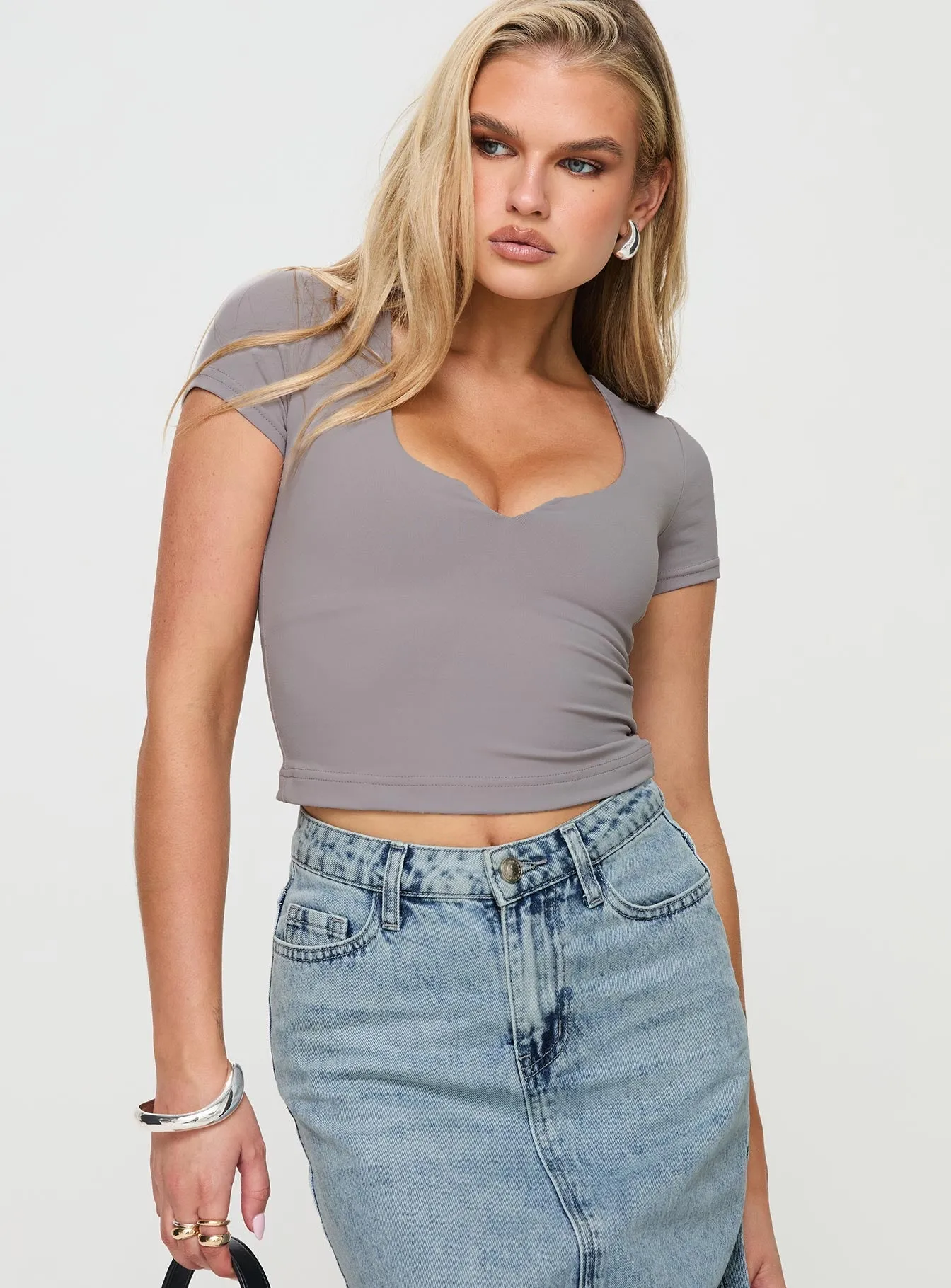 Serenie Top Grey