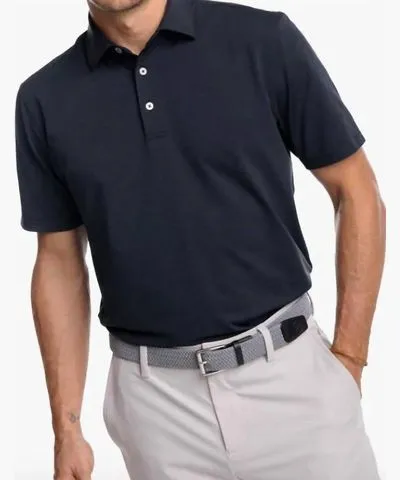 Southern Tide Breeze Performance Polo In Heather Caviar