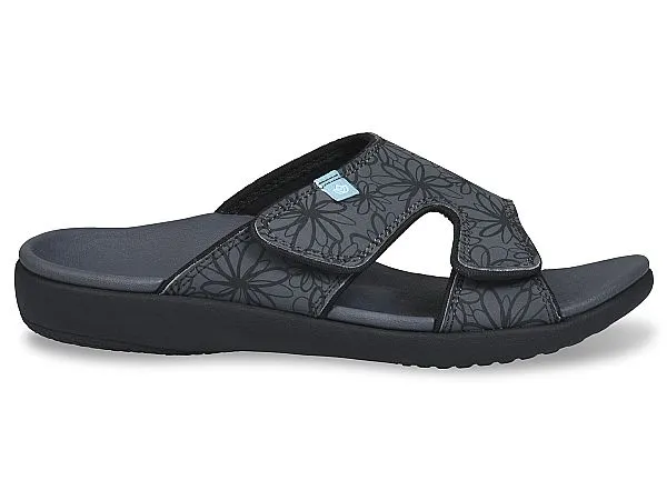 Spenco Womens Picasso Slide Sandal- Black