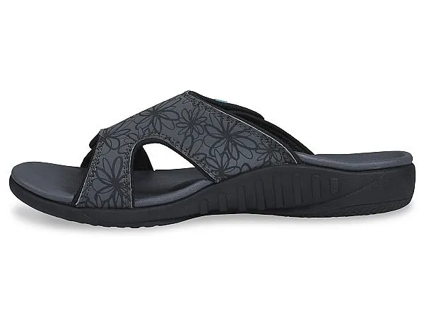 Spenco Womens Picasso Slide Sandal- Black