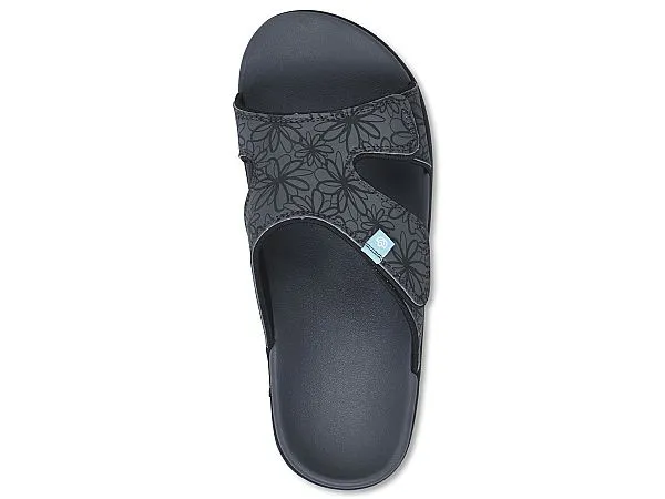 Spenco Womens Picasso Slide Sandal- Black