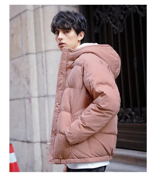 Thick casual coat with hood unisex