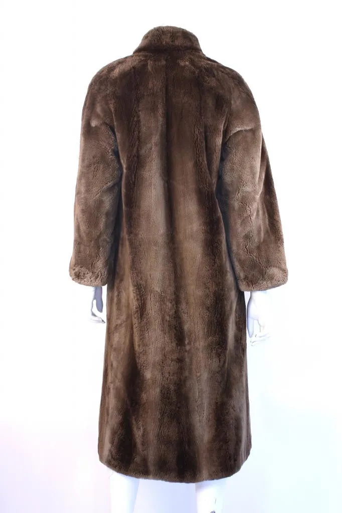 Vintage Sheared Brown Fur Coat