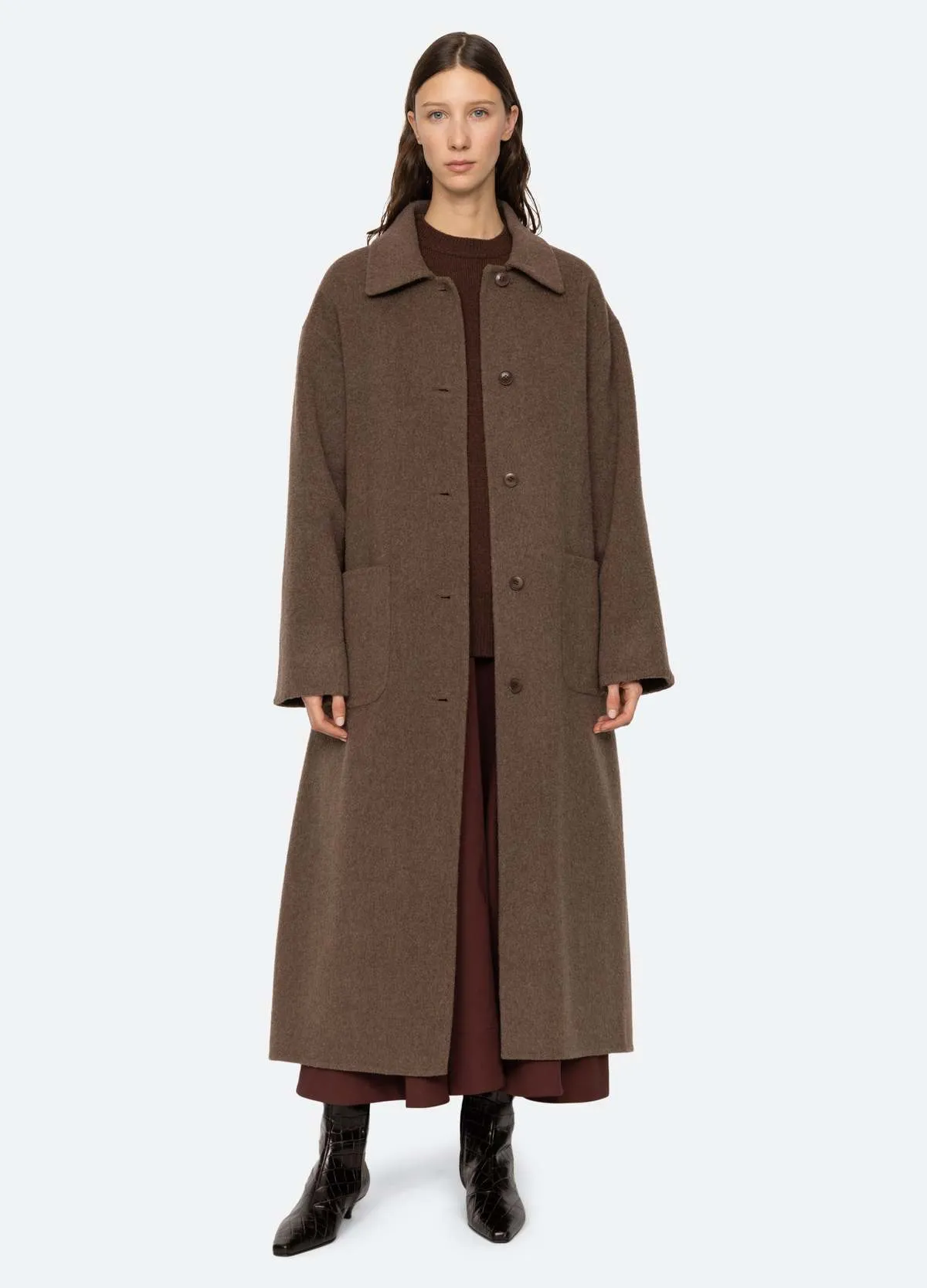 Viv Coat - Brown/Pine