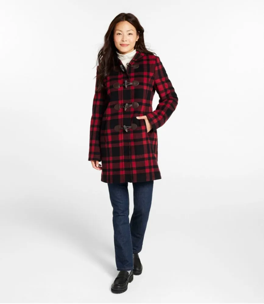 Women's Classic Lambswool Duffel Coat, Pattern