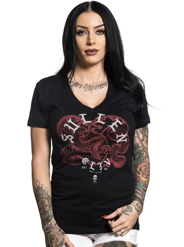 Women's Love Bite V-Neck Tee