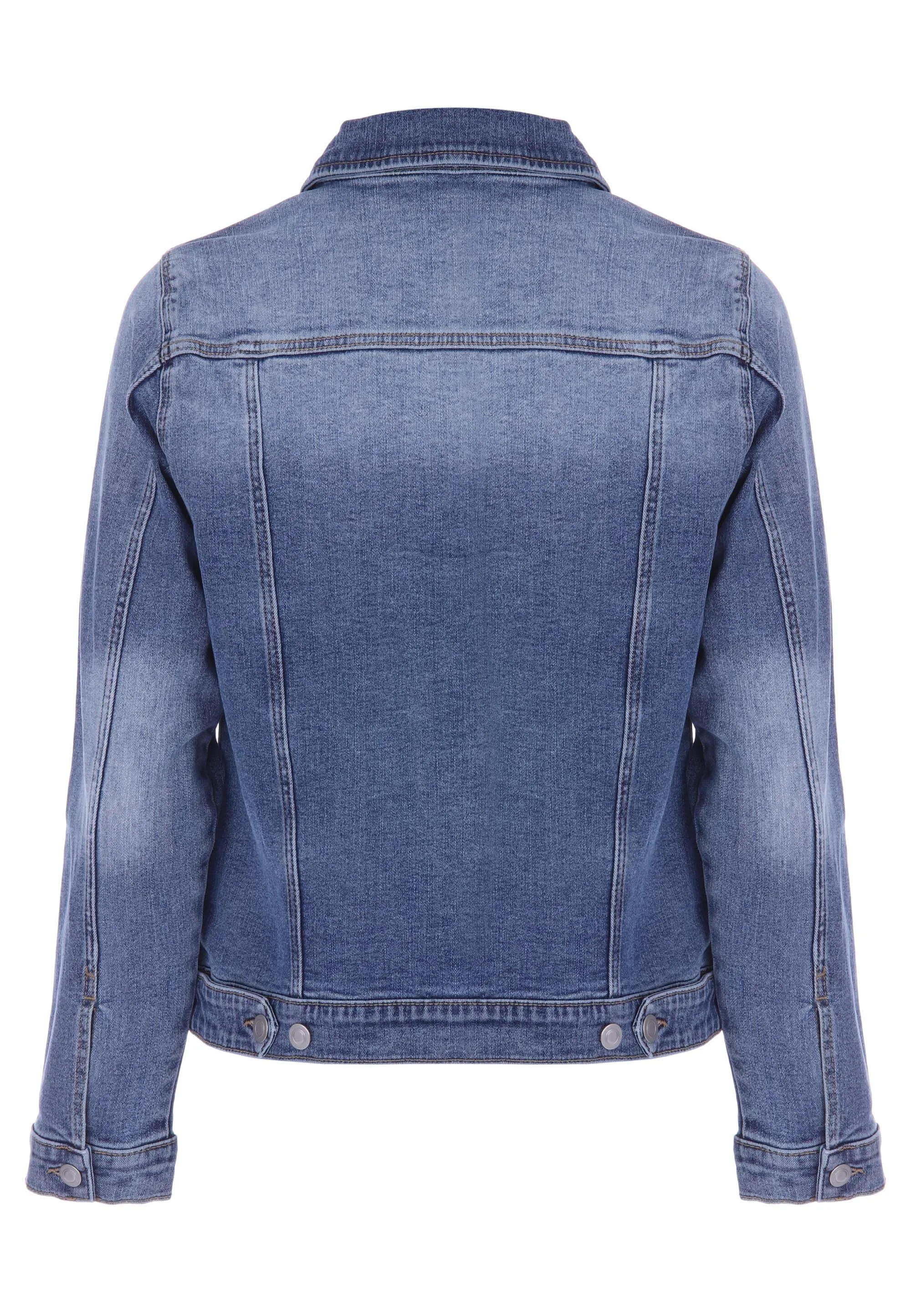 Womens Mid Blue Wash Denim Jacket 