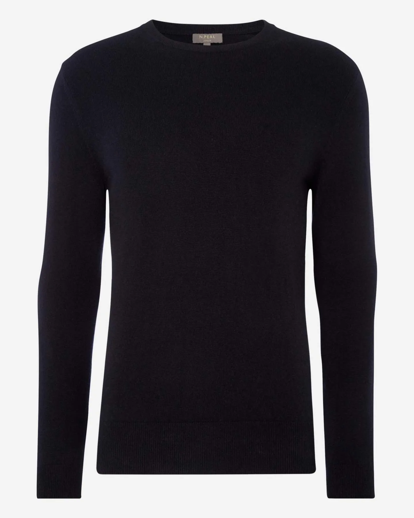 Women's Oxford Round Neck Cashmere Jumper Navy Blue