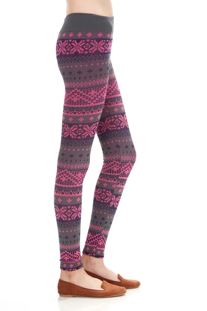 Women's Regular Fair Isle Fleece Leggings