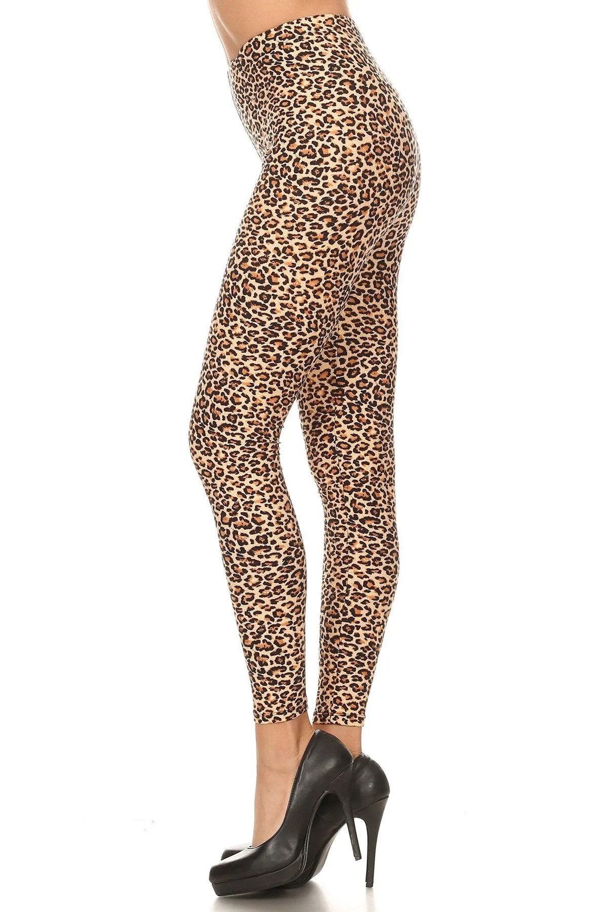 Women's Regular Small Cheetah Animal Skin Pattern Printed Leggings