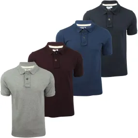 Xact Men's 2 Button Cotton Pique Polo Shirt, Short Sleeved